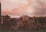 BELLOTTO, Bernardo Dresden, the Ruins of the Pirnaische Vorstadt oil painting on canvas